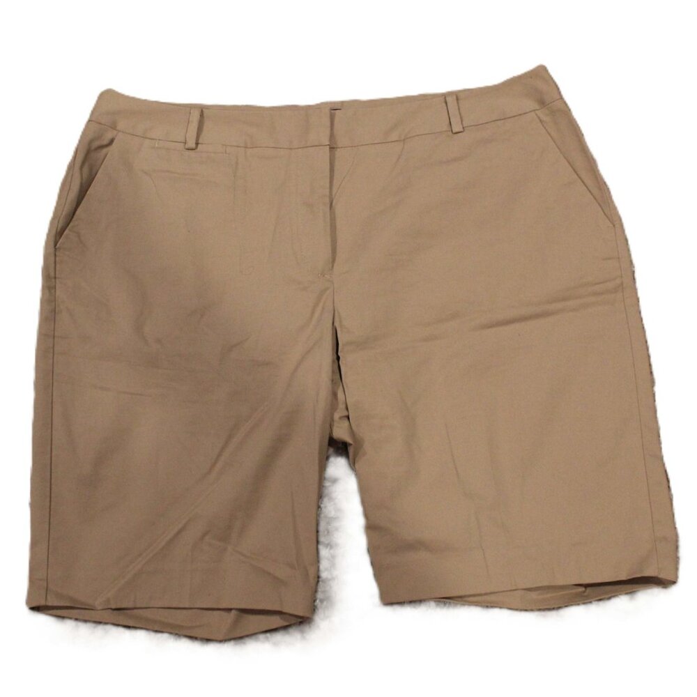 Talbots Khaki Cotton Blend Bermuda Shorts